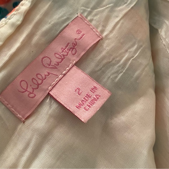 Lilly Pulitzer Sequin Abstract Floral Mini Skirt Size 2 - Picture 4 of 7